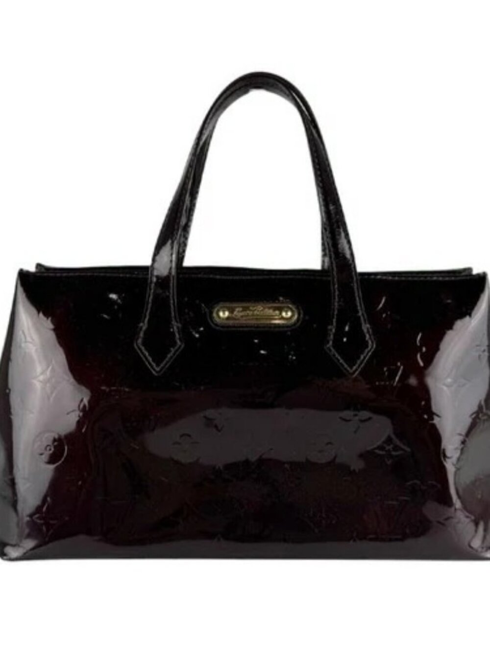 Auth LOUIS VUITTON Monogram Vernis Wilshire PM Handbag Amarante M93641 - z10356